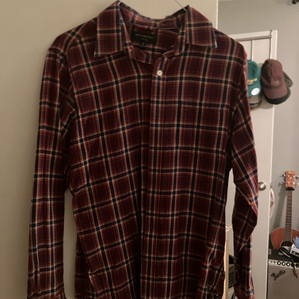 Banana Republic Maroon Plaid Shirt